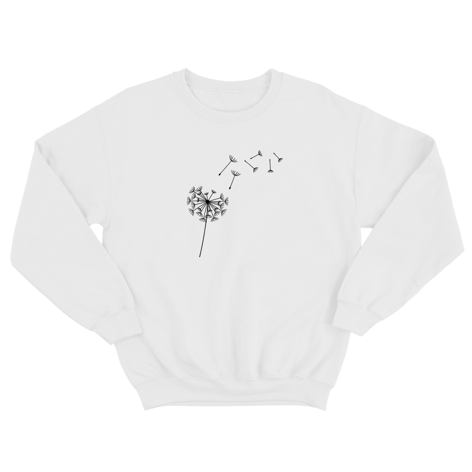 Свитшот для мужчины с интересным изображением одуванчика. Оригинальная толстовка без капюшона.