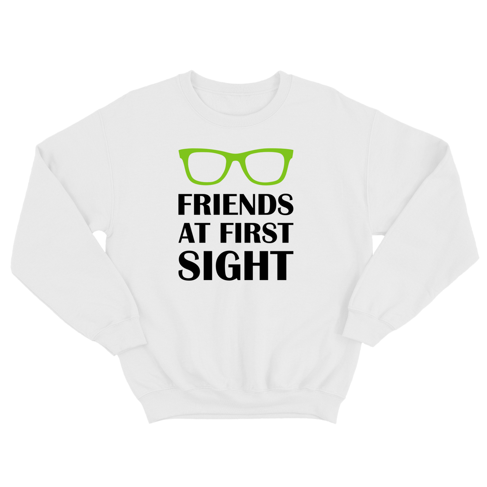 Парные свитшоты для двоих друзей Friends at first sight. Толстовки без капюшона для двоих Парные свитшоты для двоих друзей Friends at first sight. Толстовки без капюшона для двоих