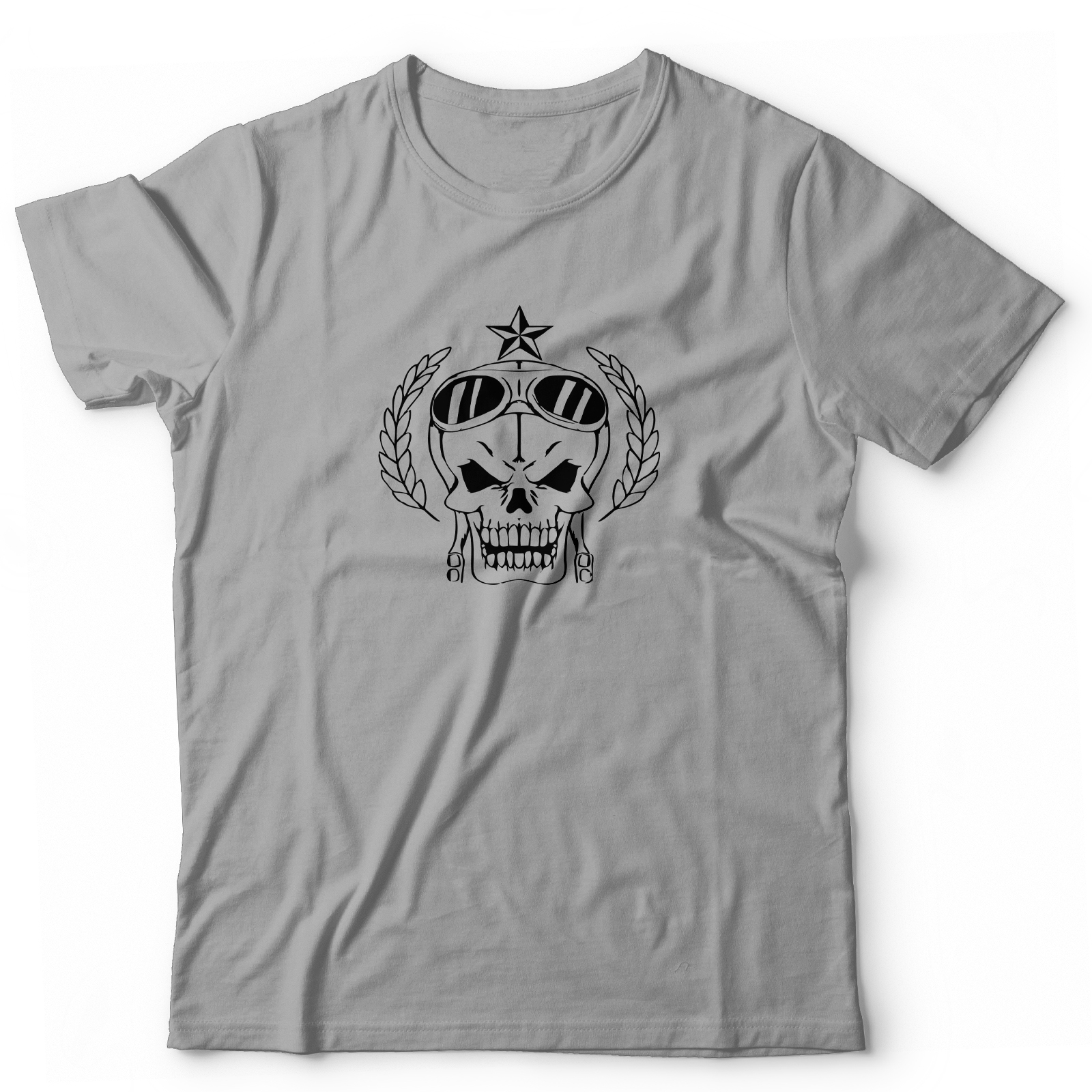 Футболка с черепом со звездой, с венком оверсайз