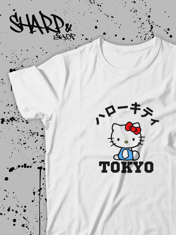 Футболка Hello Kitty Аниме Куроми оверсайз дрейн майка с принтом