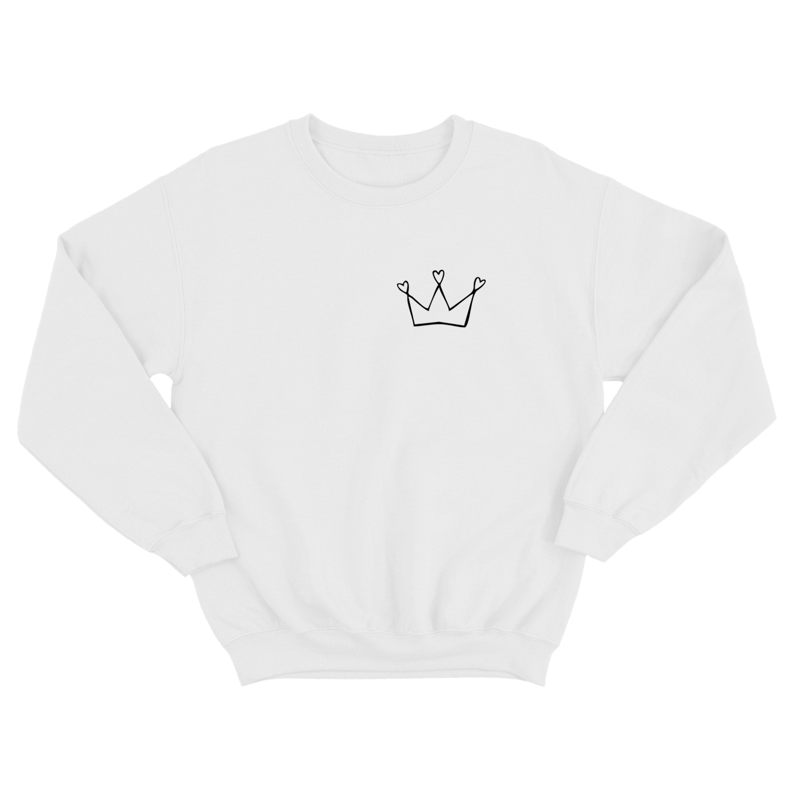 Свитшот для мужчины с интересной надписью Корона. Оригинальная толстовка без капюшона.