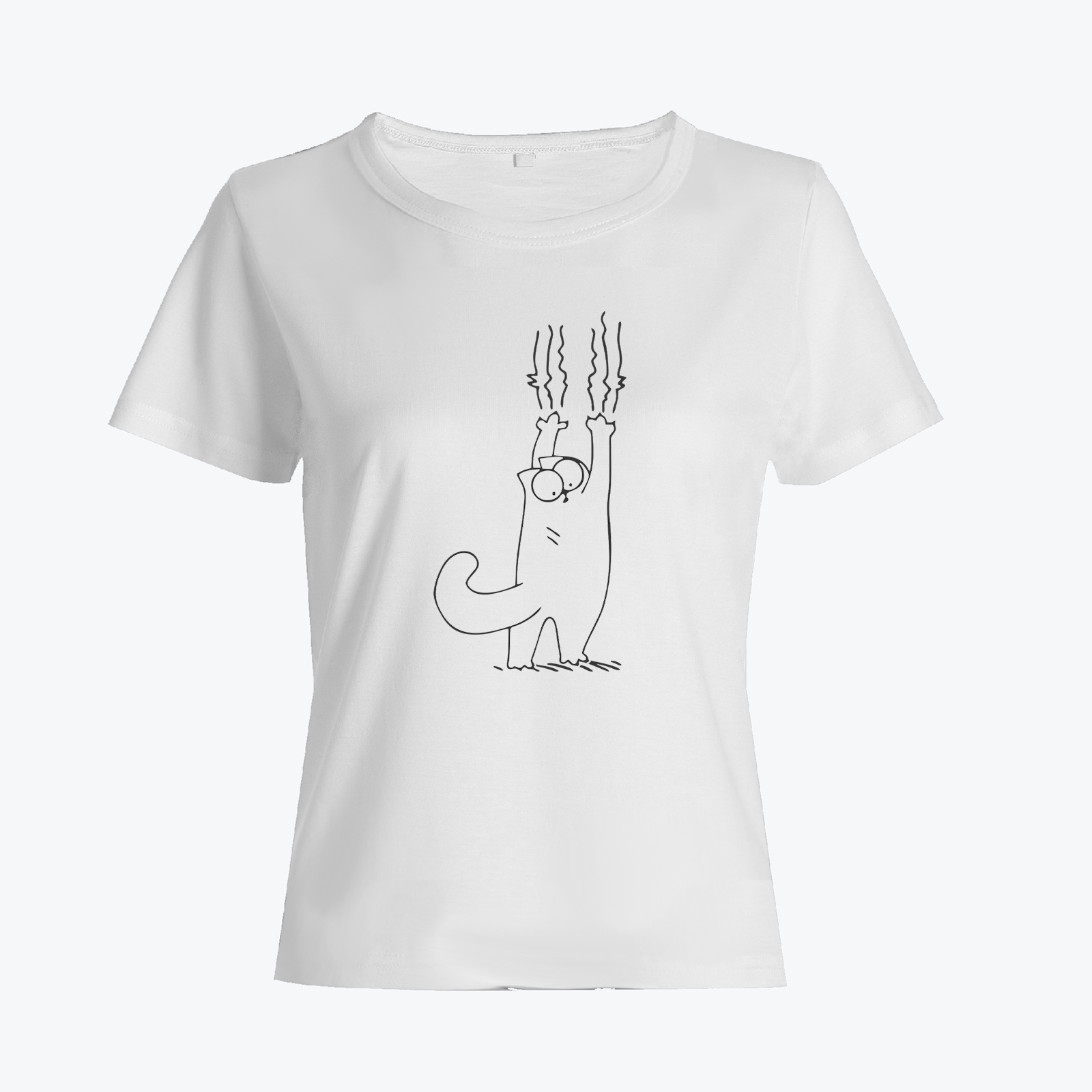 Футболка с котом царапающимся