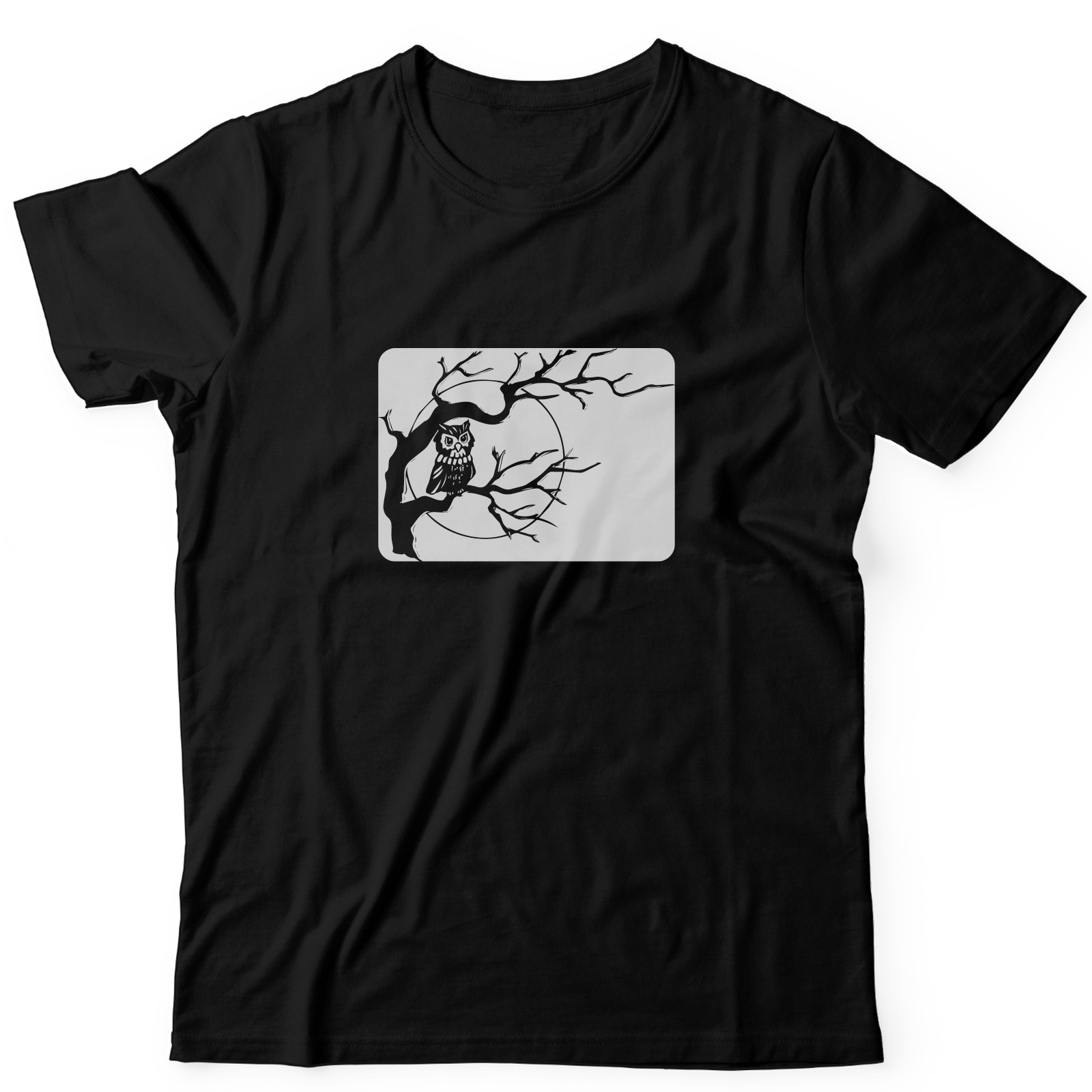 Футболка с прикольным принтом Сова на дереве