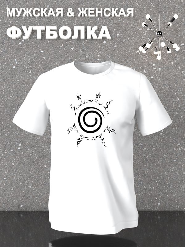 Футболка аниме солнце курама демон лис y2k оверсайз с принтом