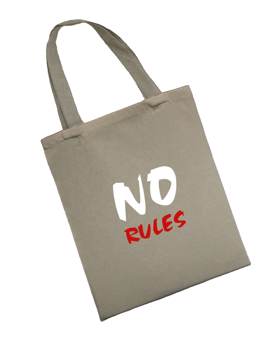 Сумка шоппер - холщовая хлопковая эко сумка с принтом No rules