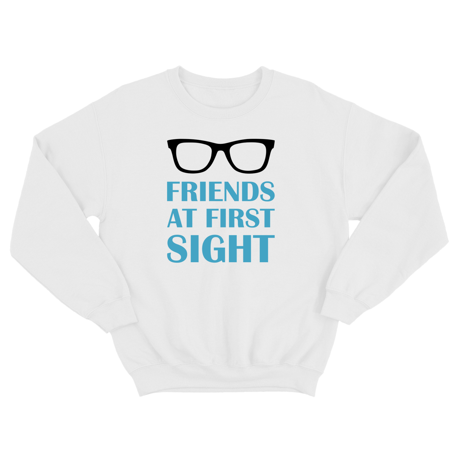 Парные свитшоты для двоих друзей Friends at first sight. Толстовки без капюшона для двоих Парные свитшоты для двоих друзей Friends at first sight. Толстовки без капюшона для двоих