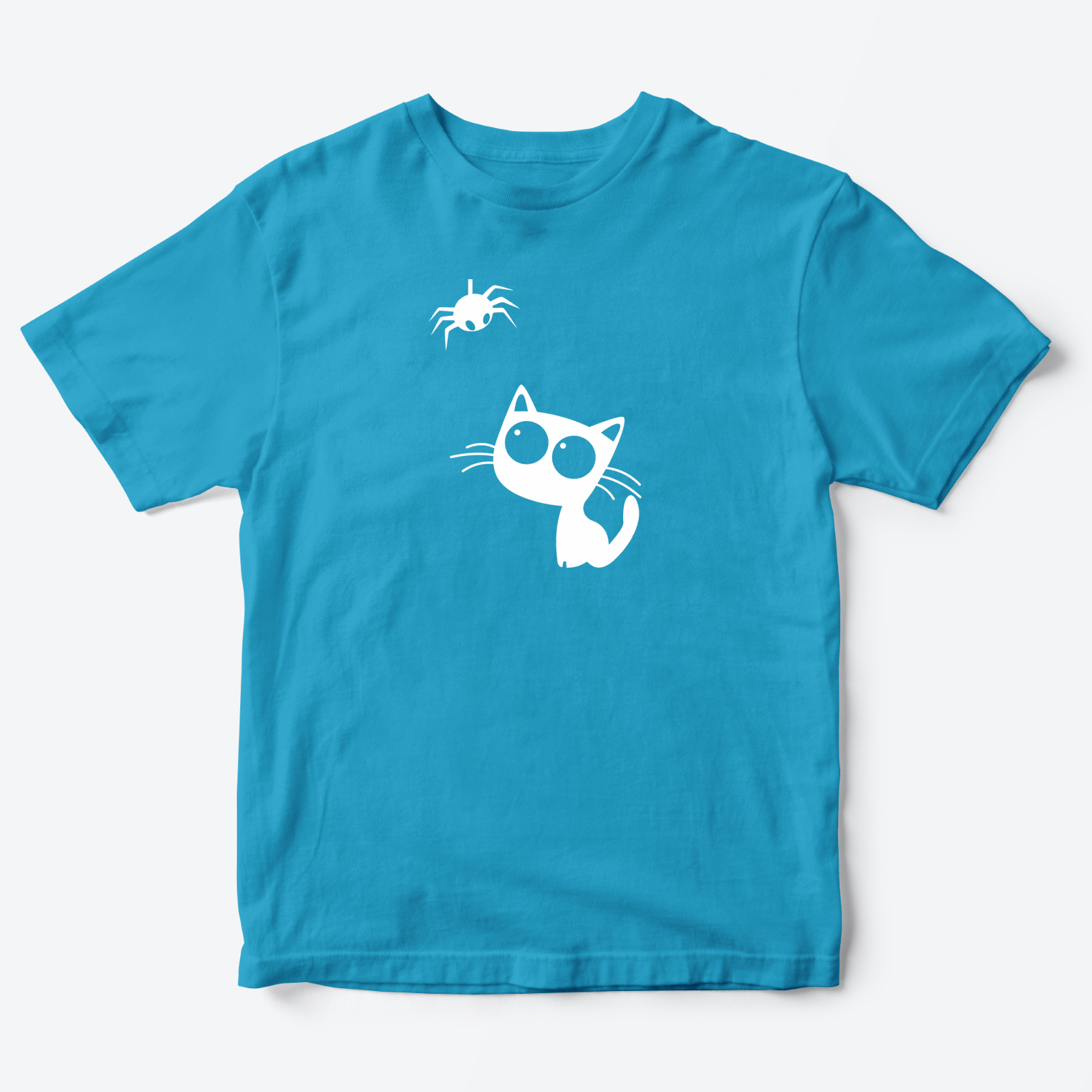 Футболка с принтом Котик и паучок