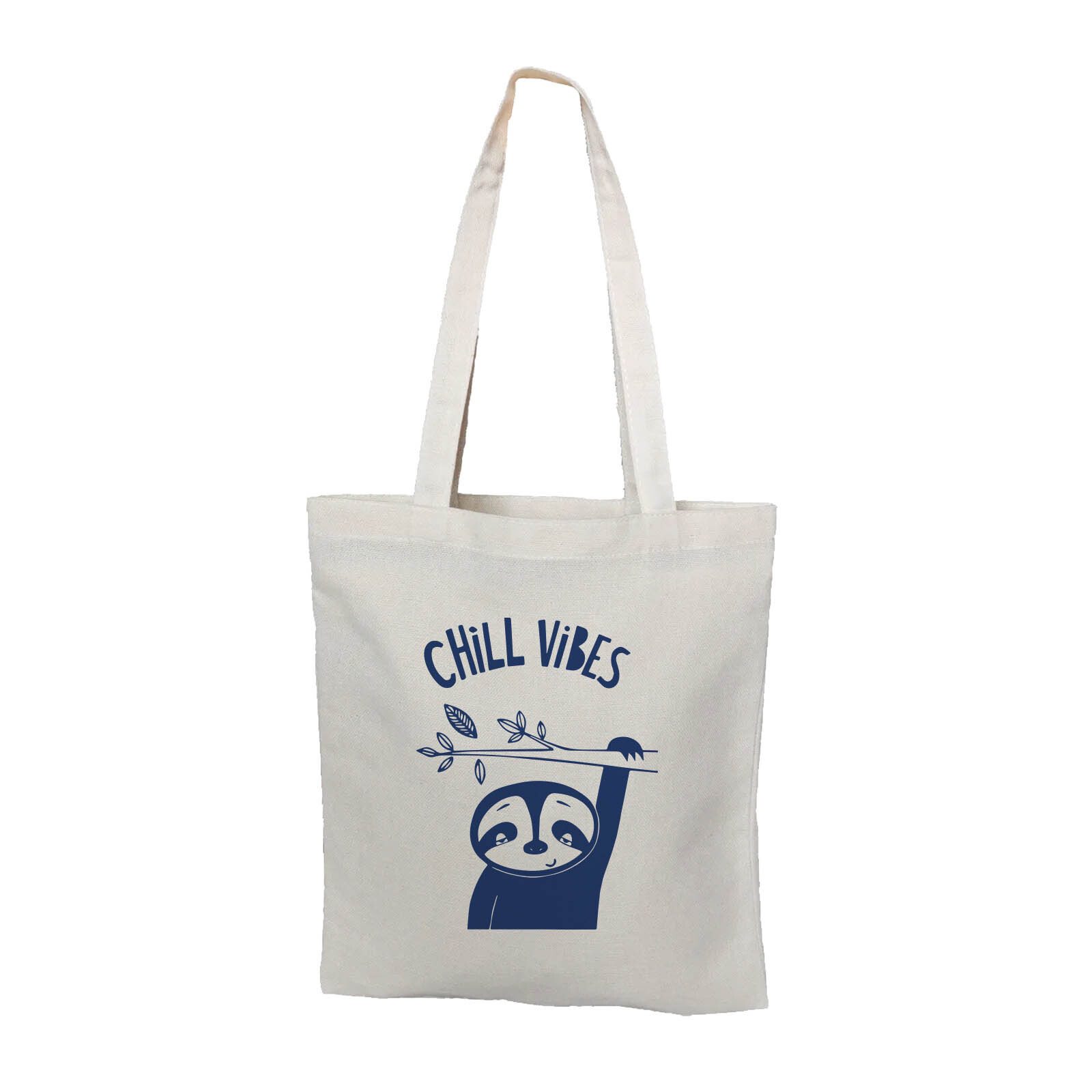 Сумка шоппер с принтом Chill Vibes / Тканевая эко сумка с ручкой