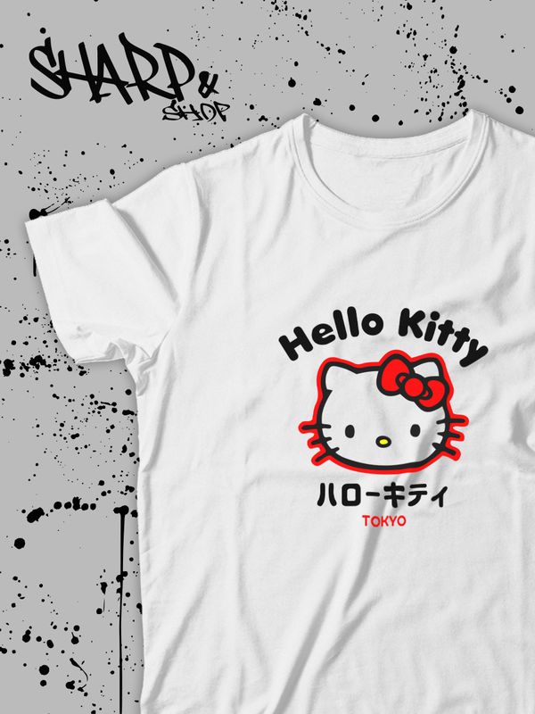 Футболка Hello Kitty Аниме Куроми оверсайз дрейн майка с принтом