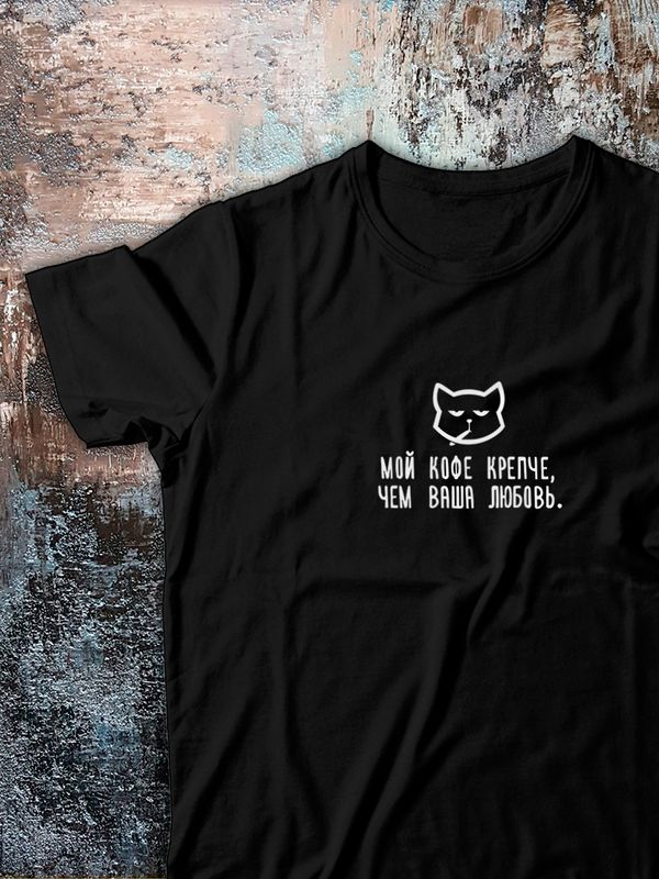 Футболка с мемом котом