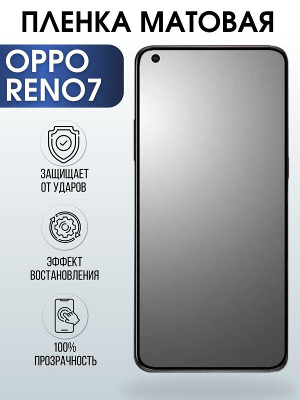 Защитная гидрогелевая пленка на телефон OPPO RENO7, матовая гелевая пленка на смартфон OPPO RENO7, для защиты экрана телефона