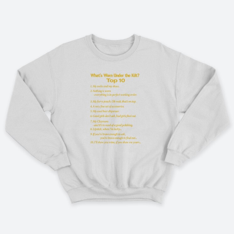 Женский свитшот с принтом What is worn uder the knit.