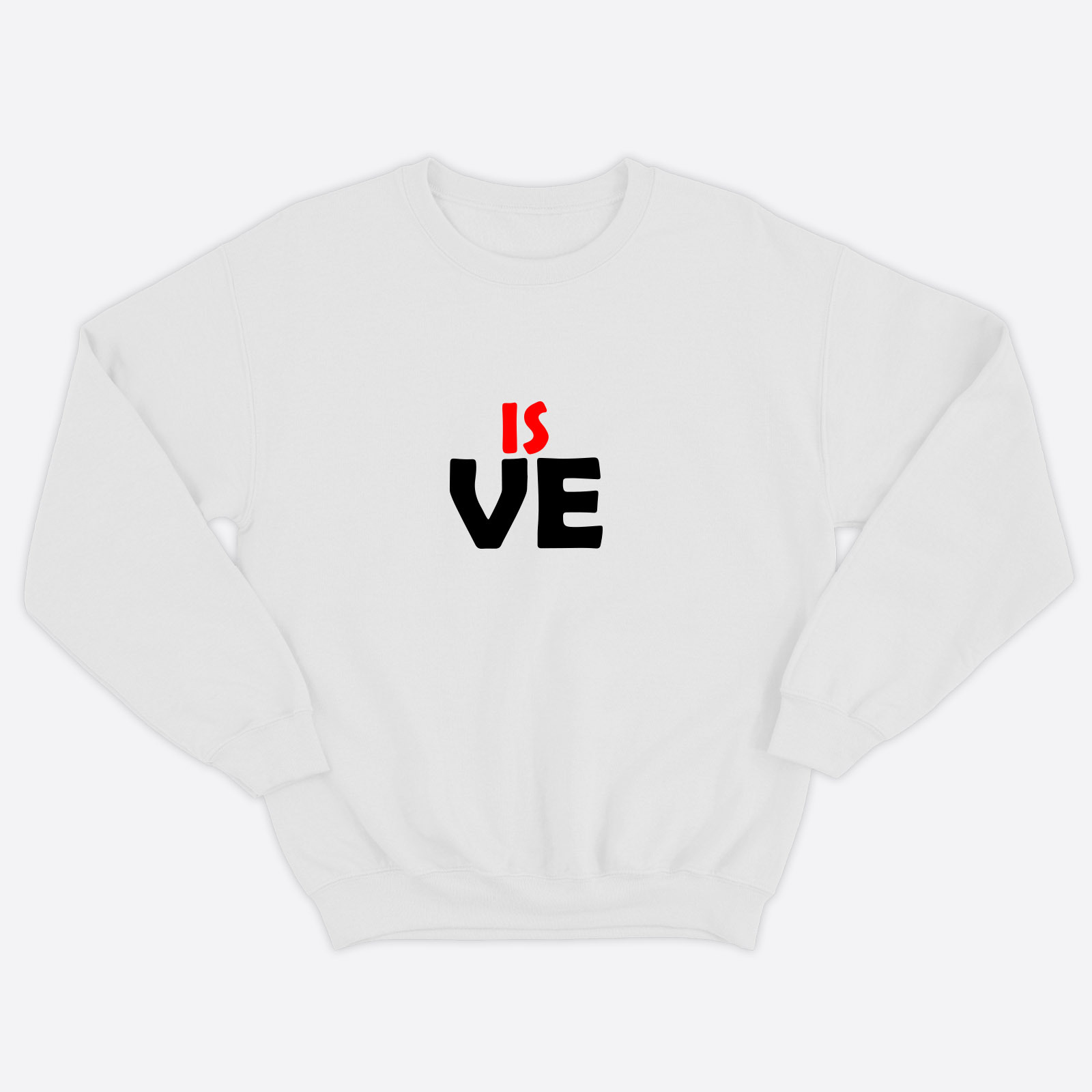 Парные свитшоты для двоих мужа и жены, влюбленных с принтом This is Love / Толстовка без капюшона для пары Парные свитшоты для двоих мужа и жены, влюбленных с принтом This is Love / Толстовка без капюшона для пары