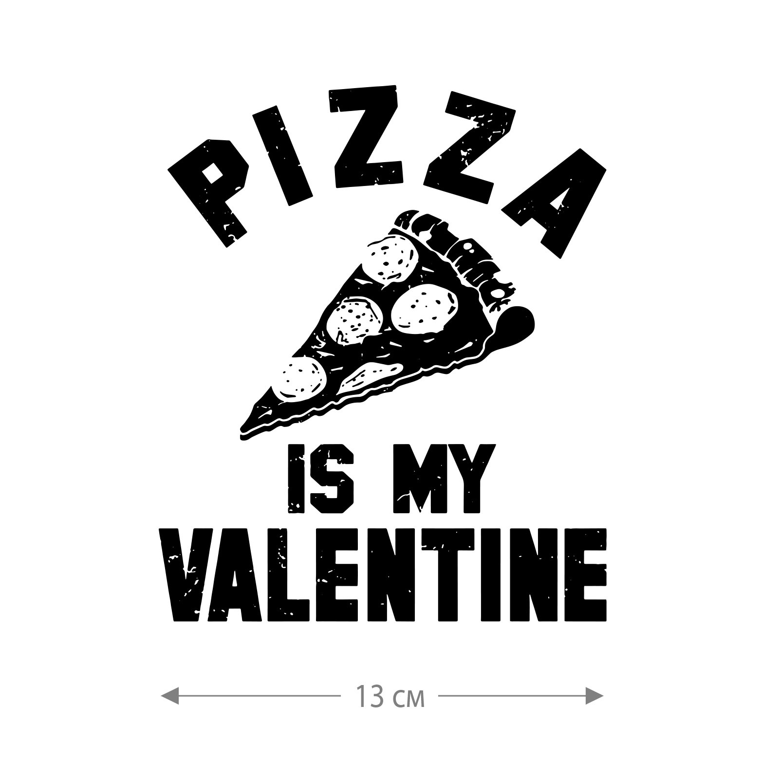 Наклейки на авто с принтом Pizza is My Valentine / Стикеры для машин
