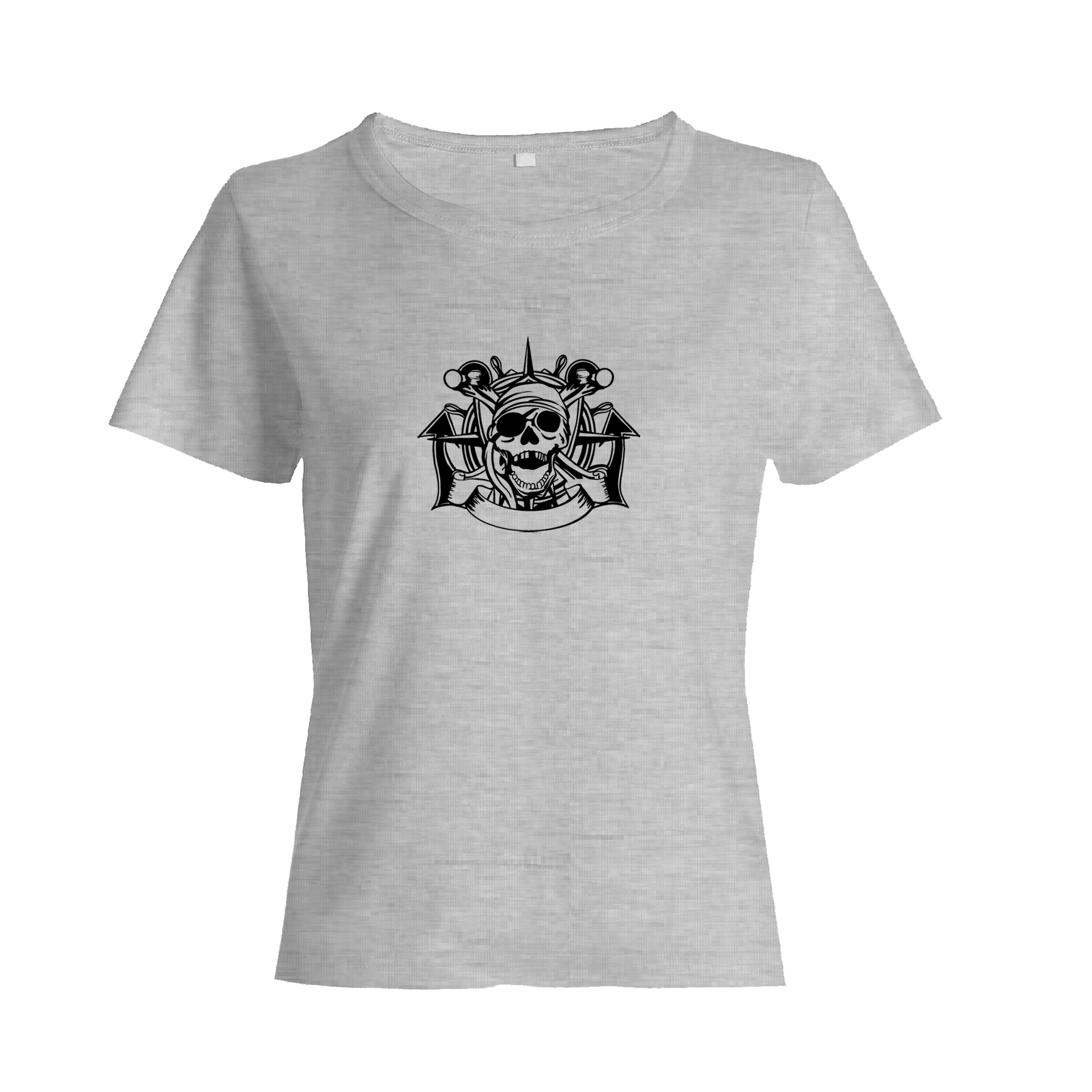 Футболка с черепом с якорем, с компасом оверсайз