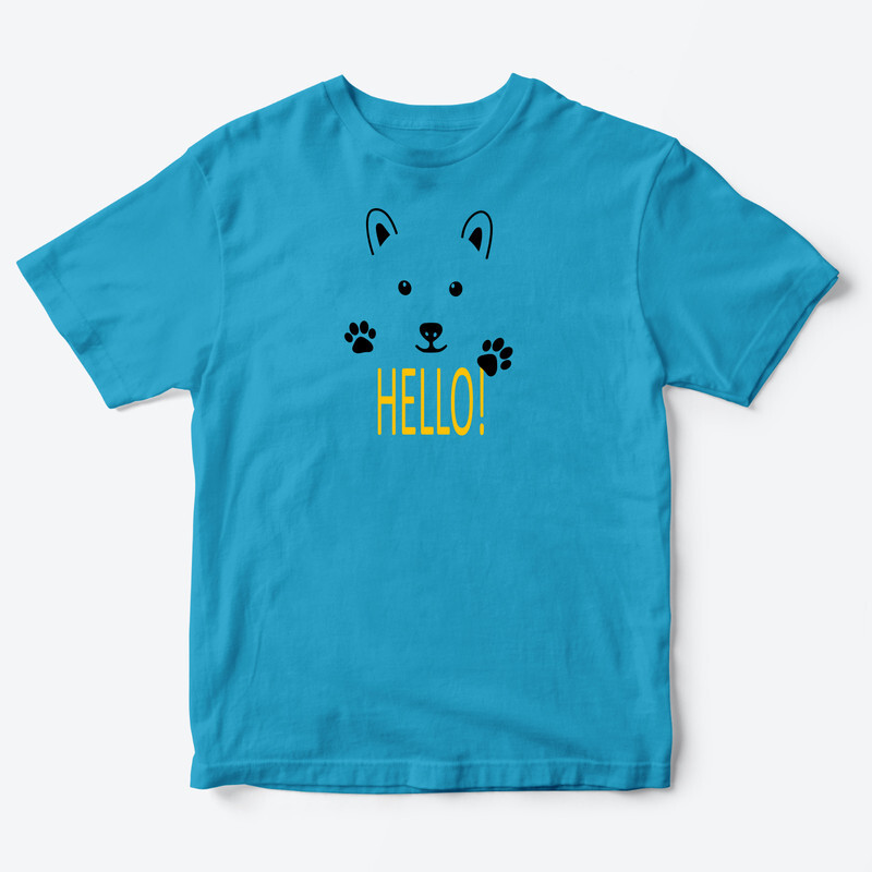 Детская футболка для девочки с рисунком Hello