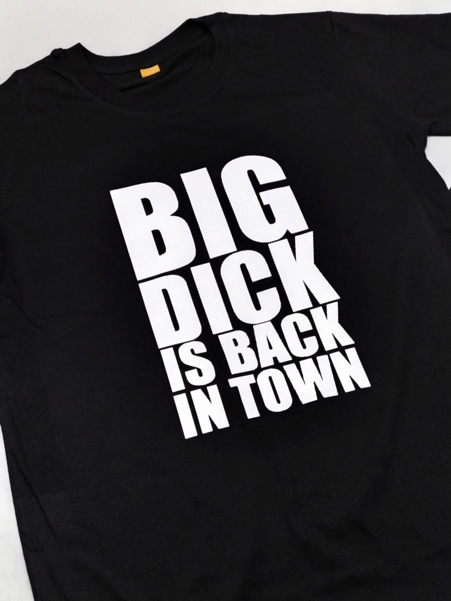 Футболка с прикольной надписью Big dick