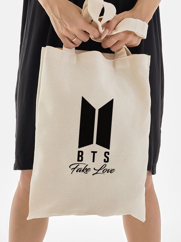 Шоппер с принтом и надписью