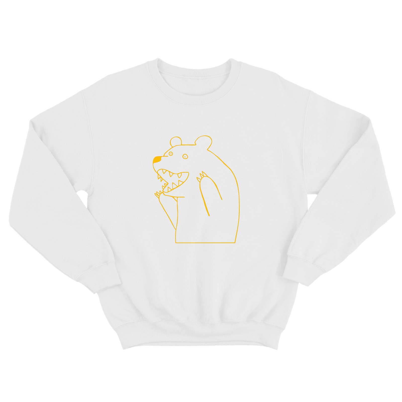 Свитшот для мужчины с интересным изображением медведя. Оригинальная толстовка без капюшона.