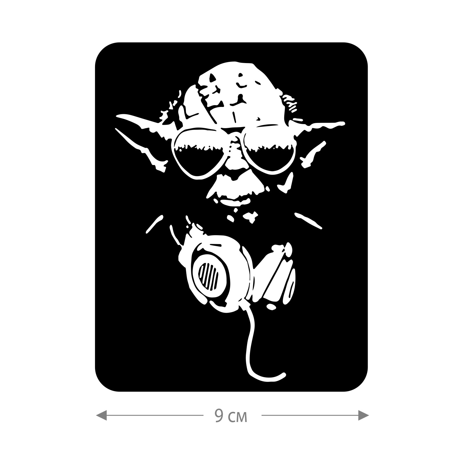 Наклейка на авто Йода / Оригинальная наклейка на машину Йода