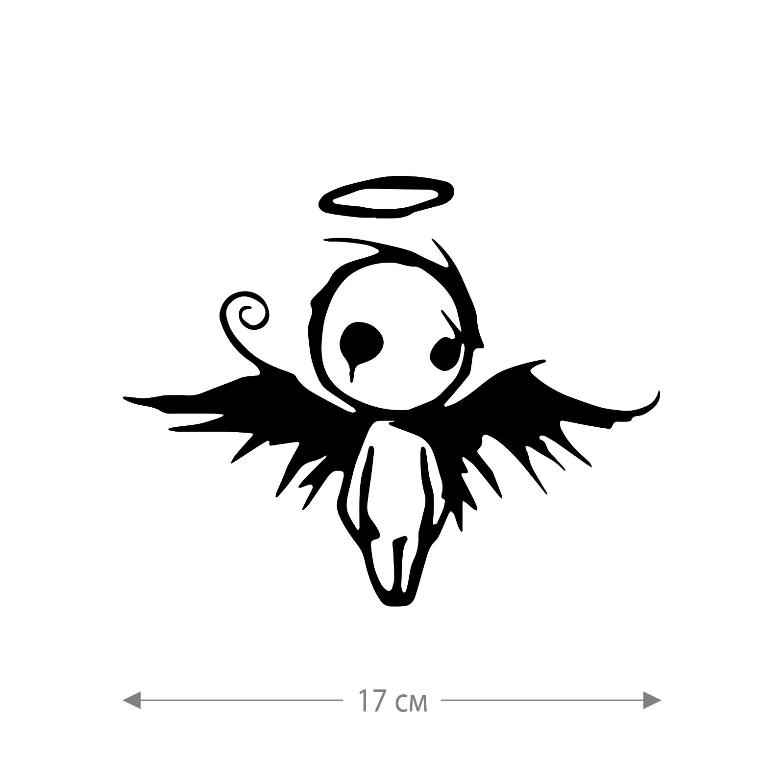 Наклейка на авто Ангел / Оригинальная наклейка на машину Ангел