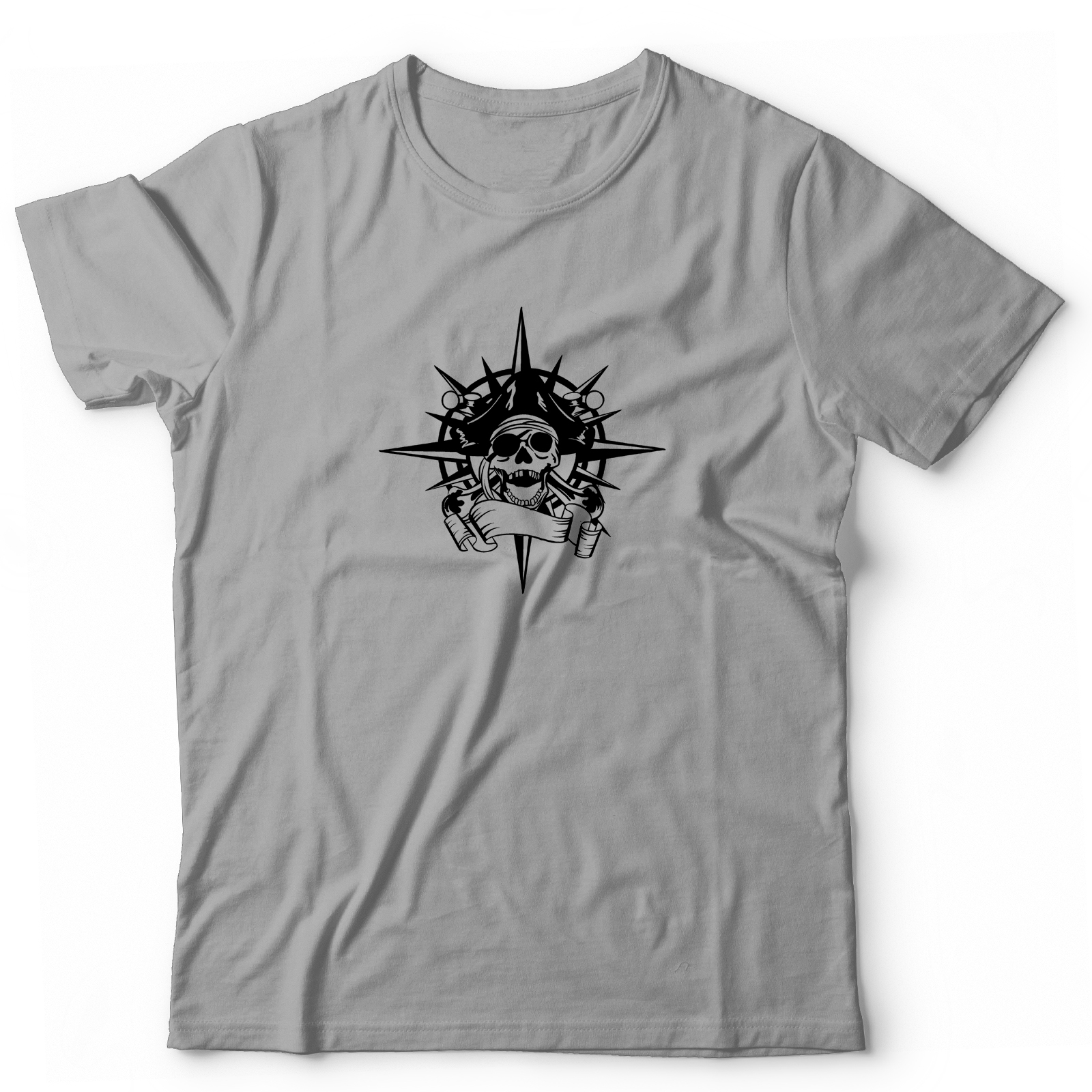 Футболка с черепом компас с принтом