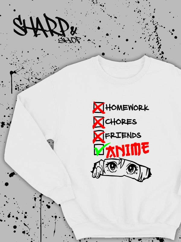 Черный и белый женский и мужской свитшот аниме с принтом хентай, оверсайз толстовка без капюшона с рисунком anime ахегао и надписью, oversize кофта унисекс для мальчика, девочки, подростка. Черный и белый женский и мужской свитшот аниме с принтом хентай, оверсайз толстовка без капюшона с рисунком anime ахегао и надписью, oversize кофта унисекс для мальчика, девочки, подростка.