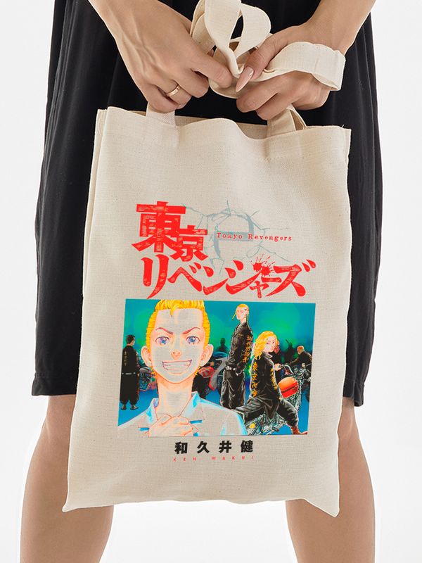 Шоппер с принтом и надписью