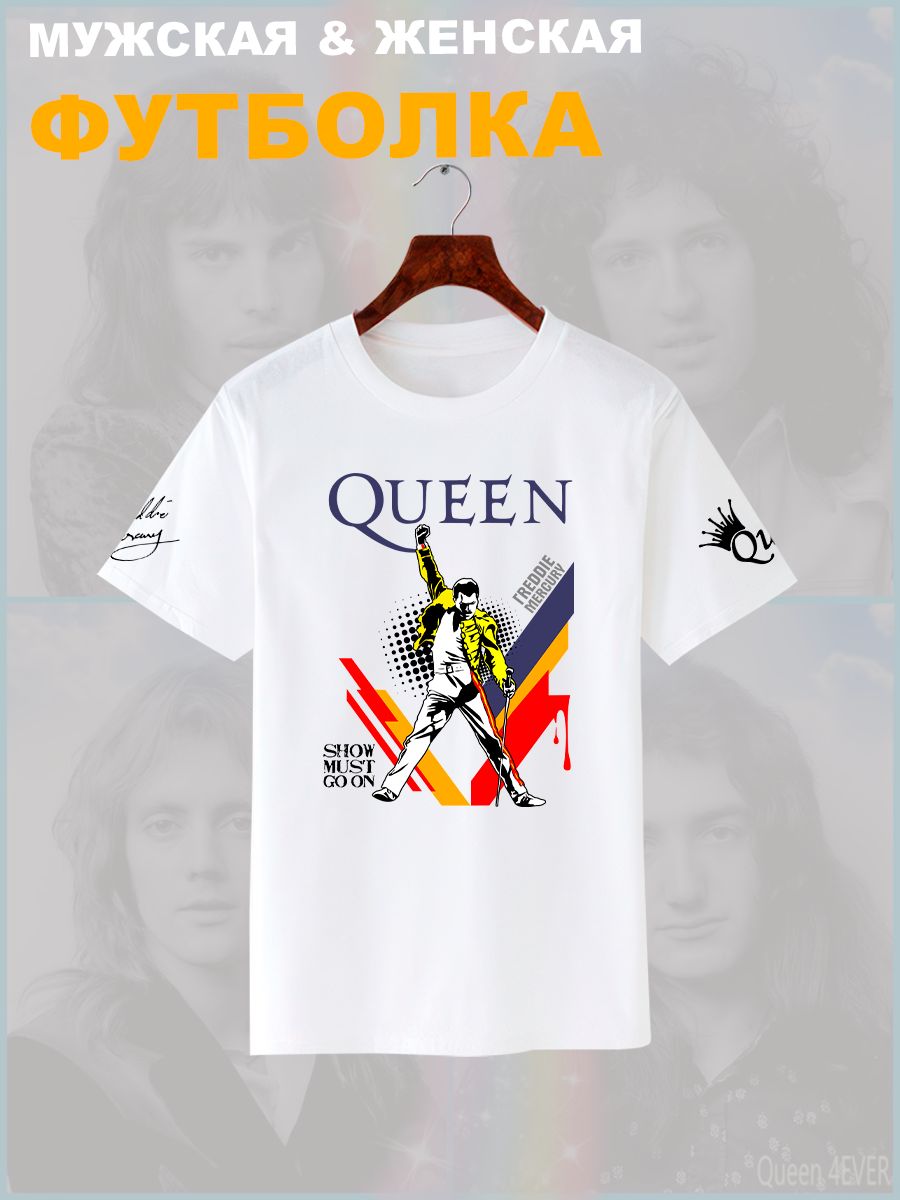 Футболка Queen логотип с принтом, рисунком rock style, рок группа