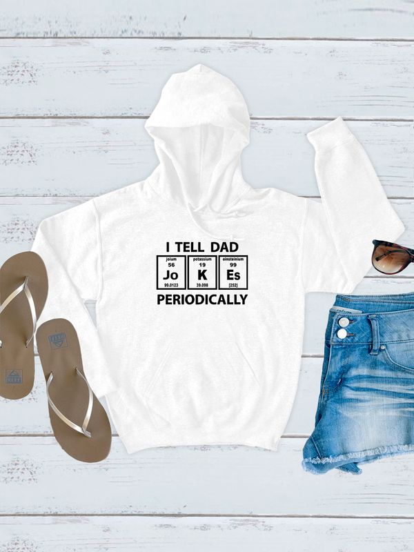 Худи с таблицей менделеева и приколом dad jokes y2k