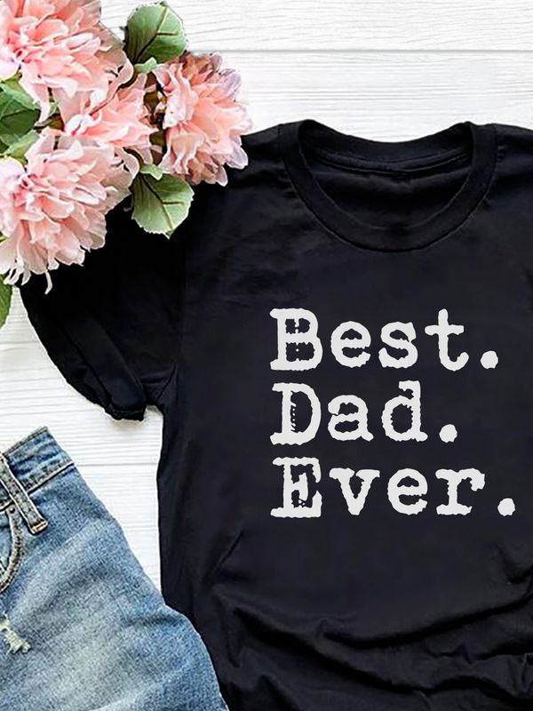 Футболка с надписью best dad ever и принтом минимализм y2k