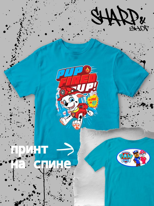 Футболка щенячий патруль маршал paw patrol детская