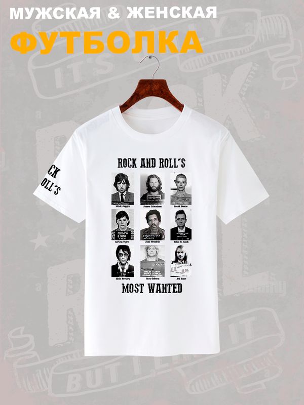 Футболка с принтом рок-музыканты оверсайз белая. Футболка унисекс с лидерами рок-групп для фанатов рока и кантри в стиле 90-х.