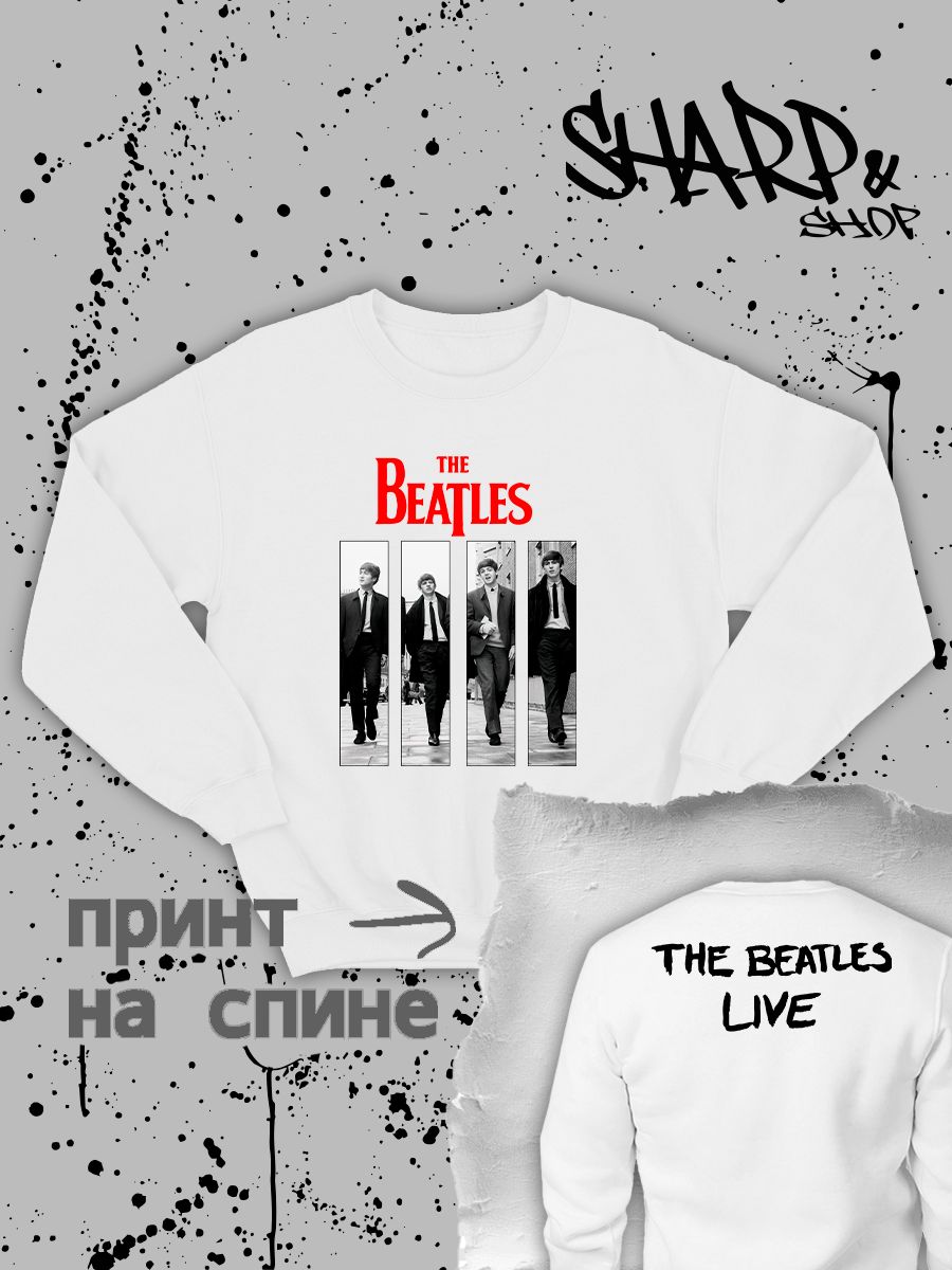 Свитшот Beatles Битлс логотип с принтом, рок группа logo