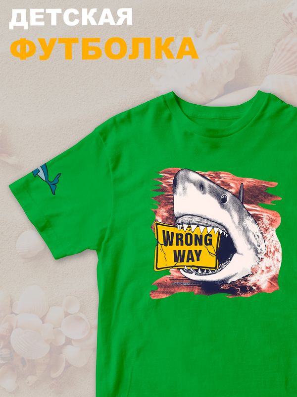 Футболка с акулой shark челюсти и jaws детская