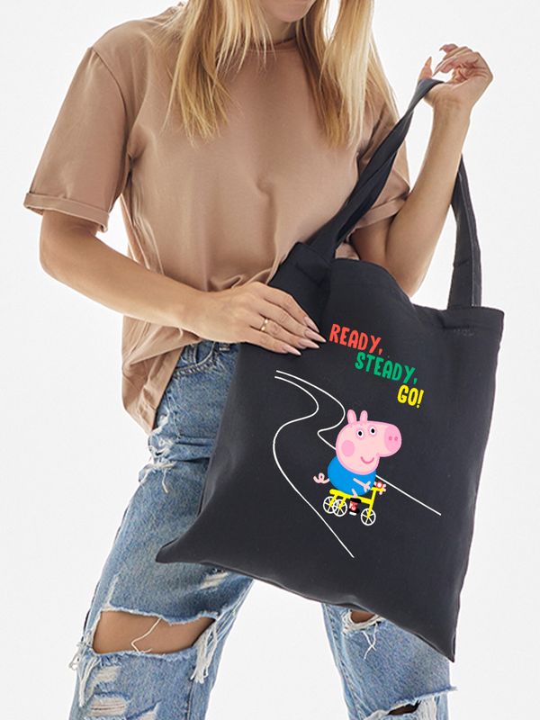 Шоппер свинка пеппа с мультиком peppa pig детский y2k