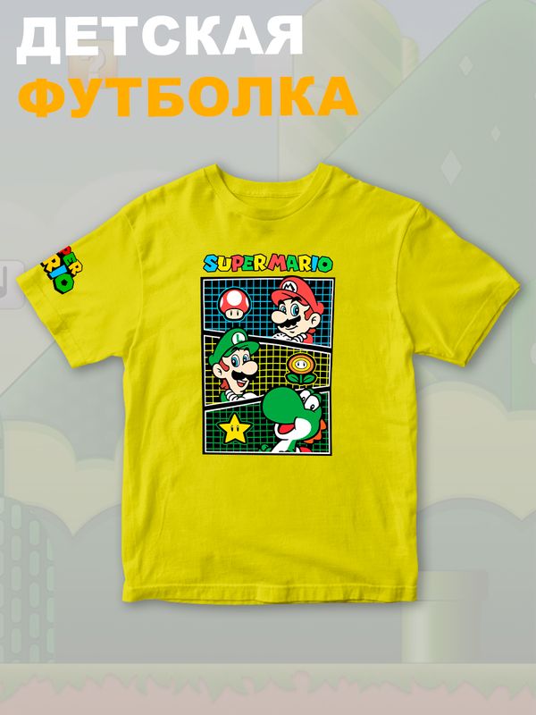 Футболка супер марио и луиджи брос нинтендо детская