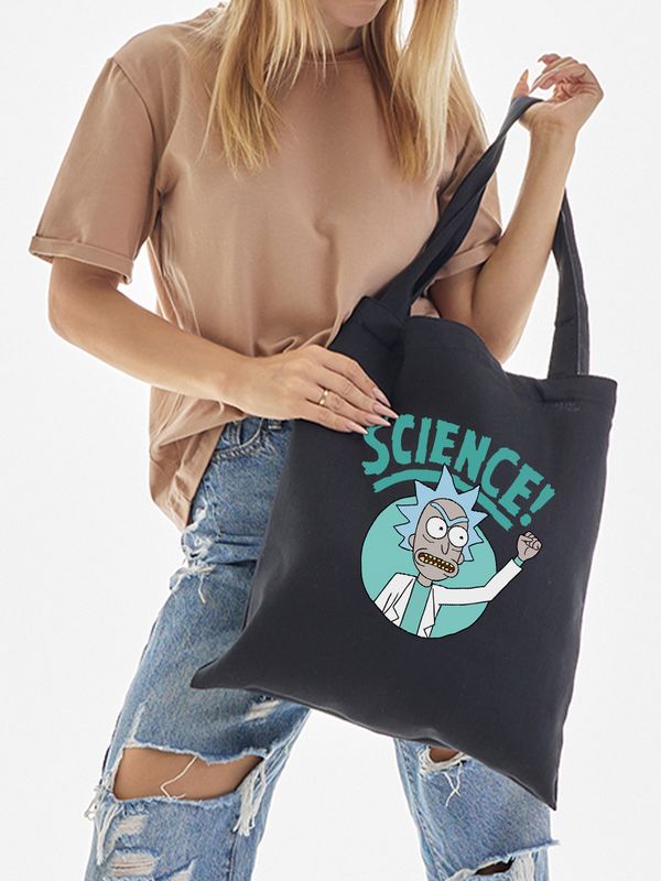 Шоппер с принтом Рик и Морти из мультфильма Rick and Morty в стиле 2yk.