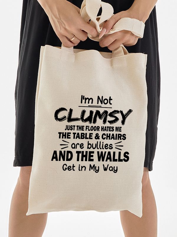 Шоппер мем и прикол с надписью I'm not clumsy с принтом y2k