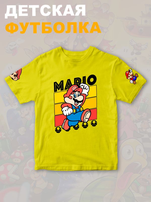 Футболка супер марио брос super mario нинтендо детская