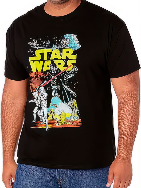 Футболка Star wars Звездные войны и Дарт Вейдер с принтом Darth Vader Звезда смерти штурмовики, черная женская мужская в подарок для папы, прикольная андеграунд одежда кэжуал, y2k underground casual.