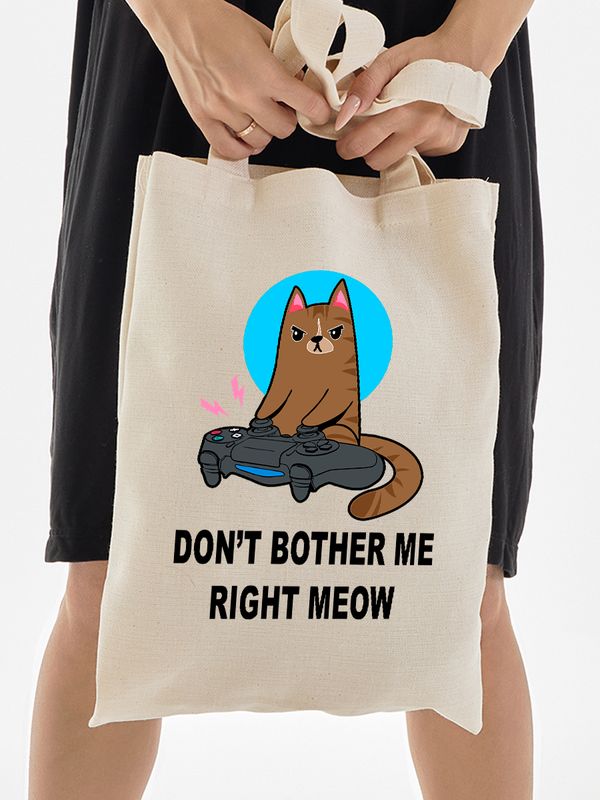 Футболка с котом геймером и надписью meow детская