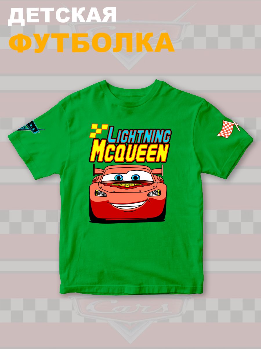 Футболка детская с принтом Тачки Молния Маккуина