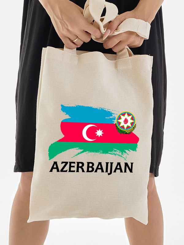Шоппер Азербайджан флаг Azerbaijan с принтом