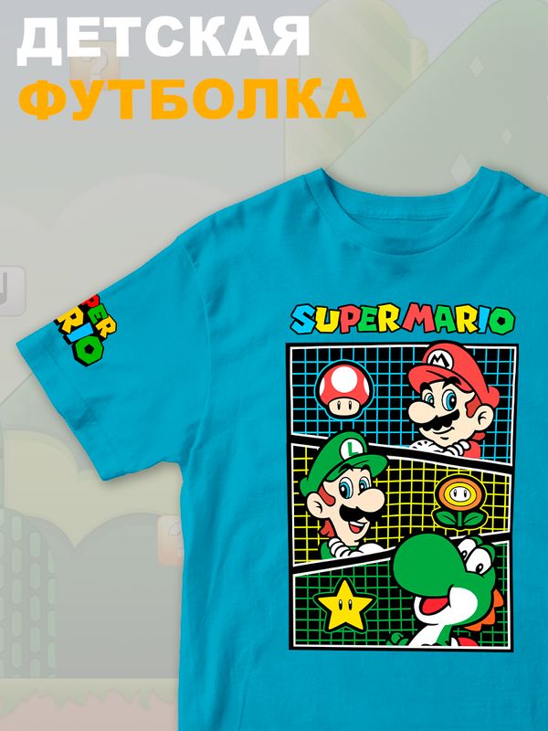 Футболка супер марио и луиджи брос нинтендо детская