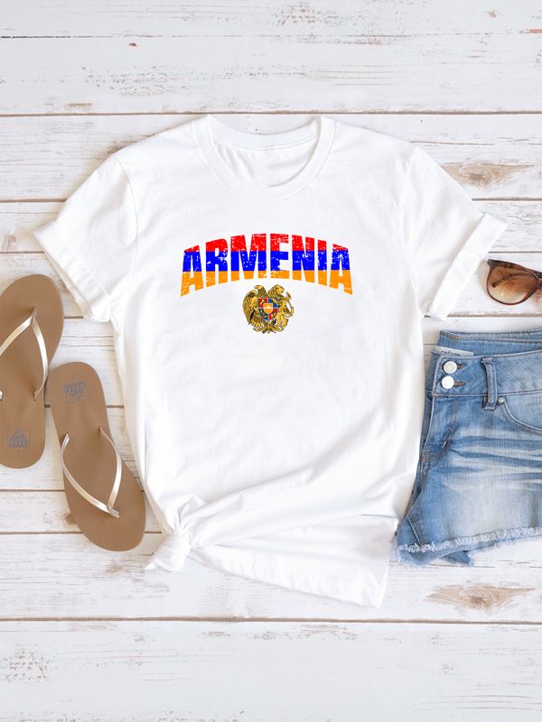 Футболка Армения Armenia герб и флаг