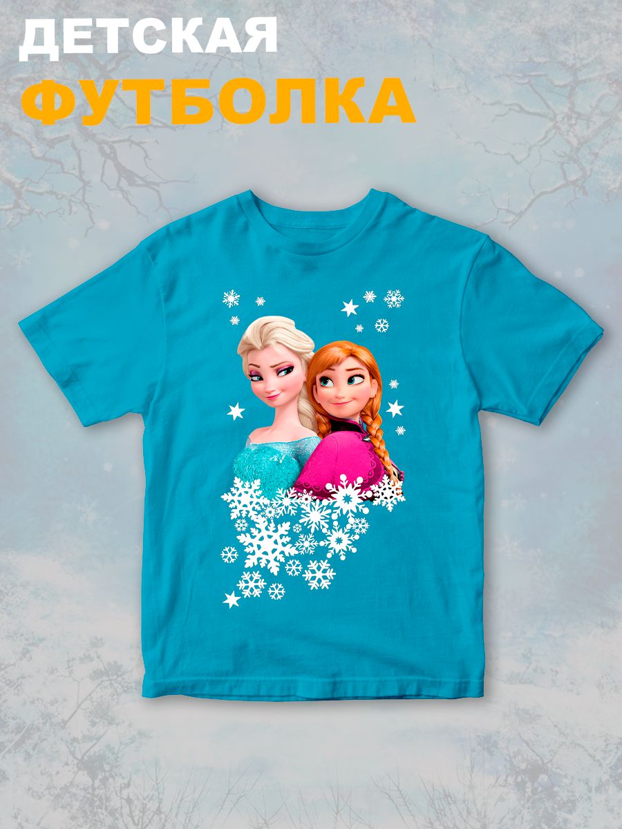 Футболка с принтом Холодное сердце детская