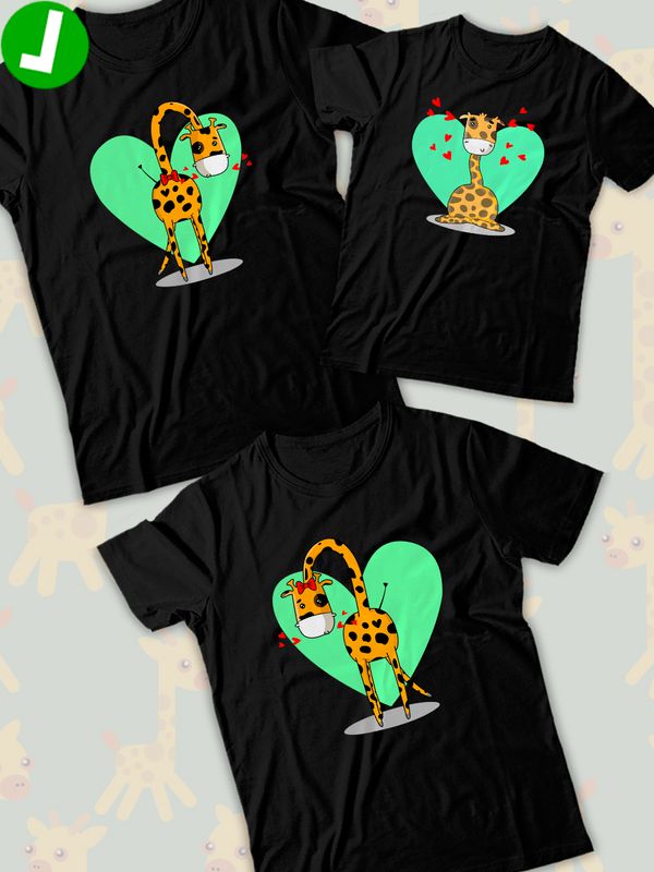 Футболка для папы с жирафом mama mom mother dad daddy