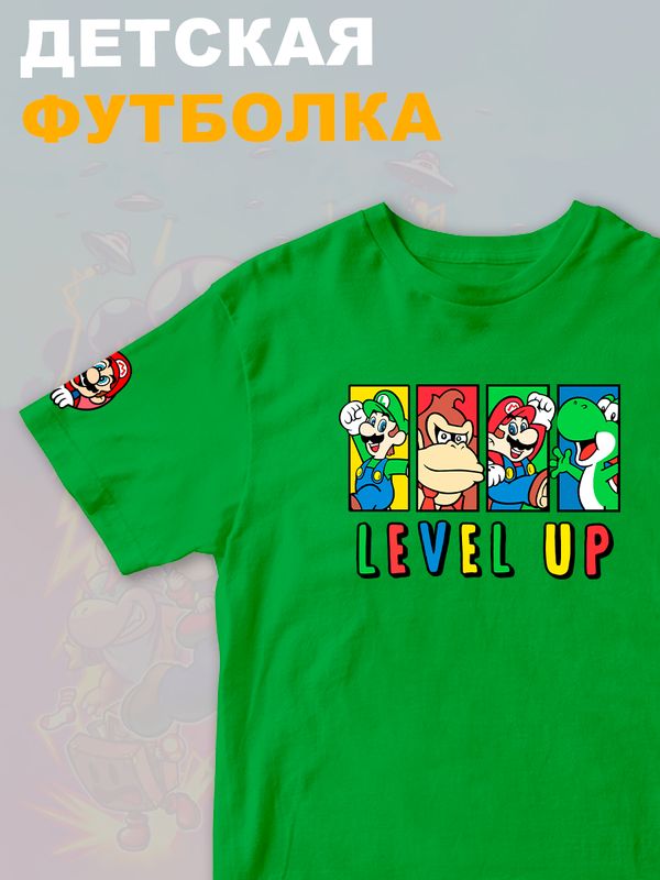 Футболка супер марио и луиджи донки конг нинтендо детская