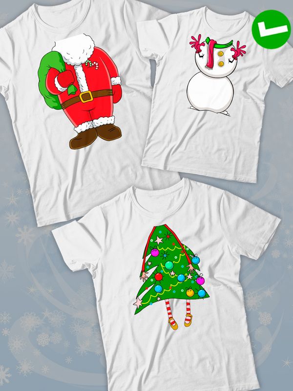 Футболка снеговик girl boy новогодняя детская